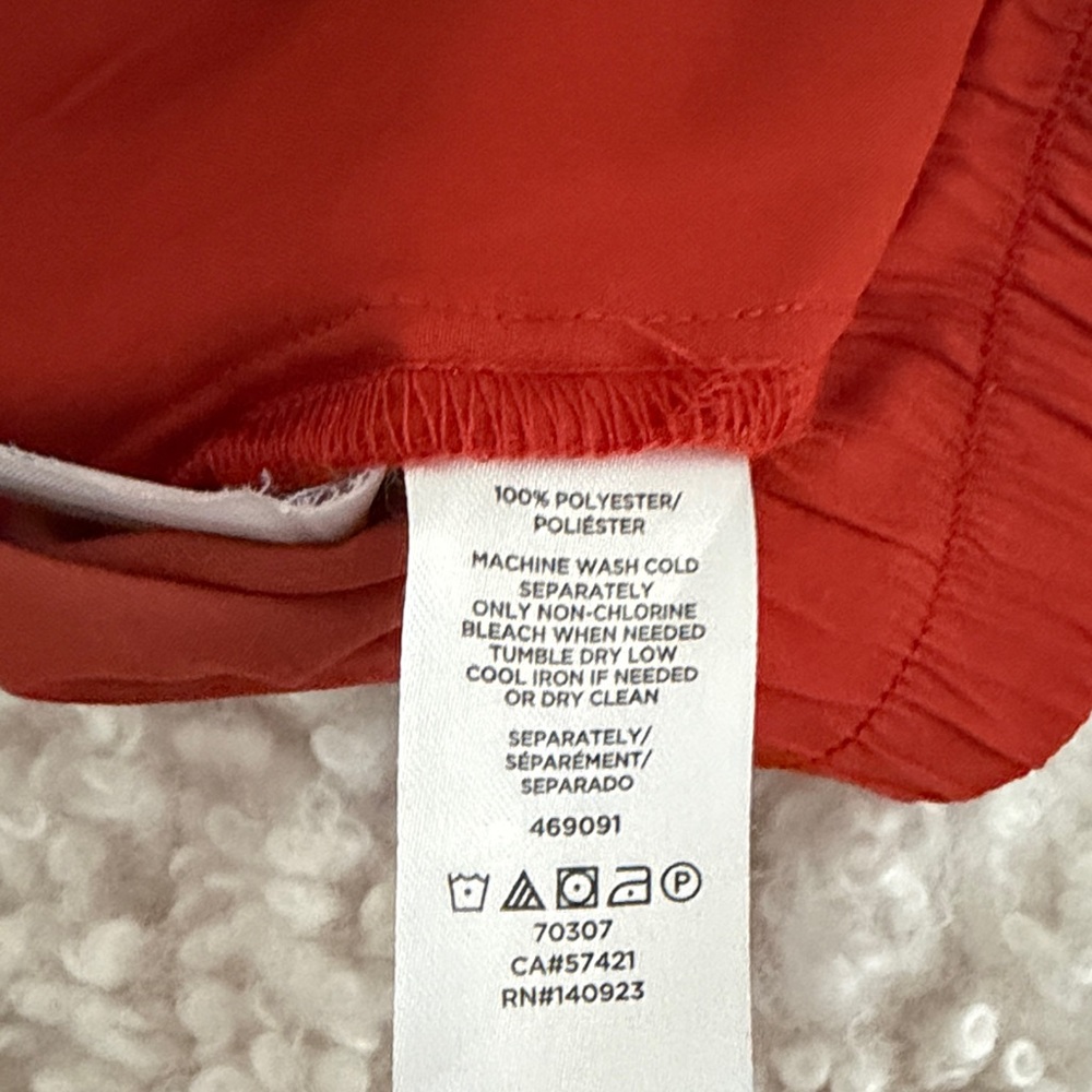 LOFT Red Wide-Leg Drawstring Pants - Picture 4 of 4